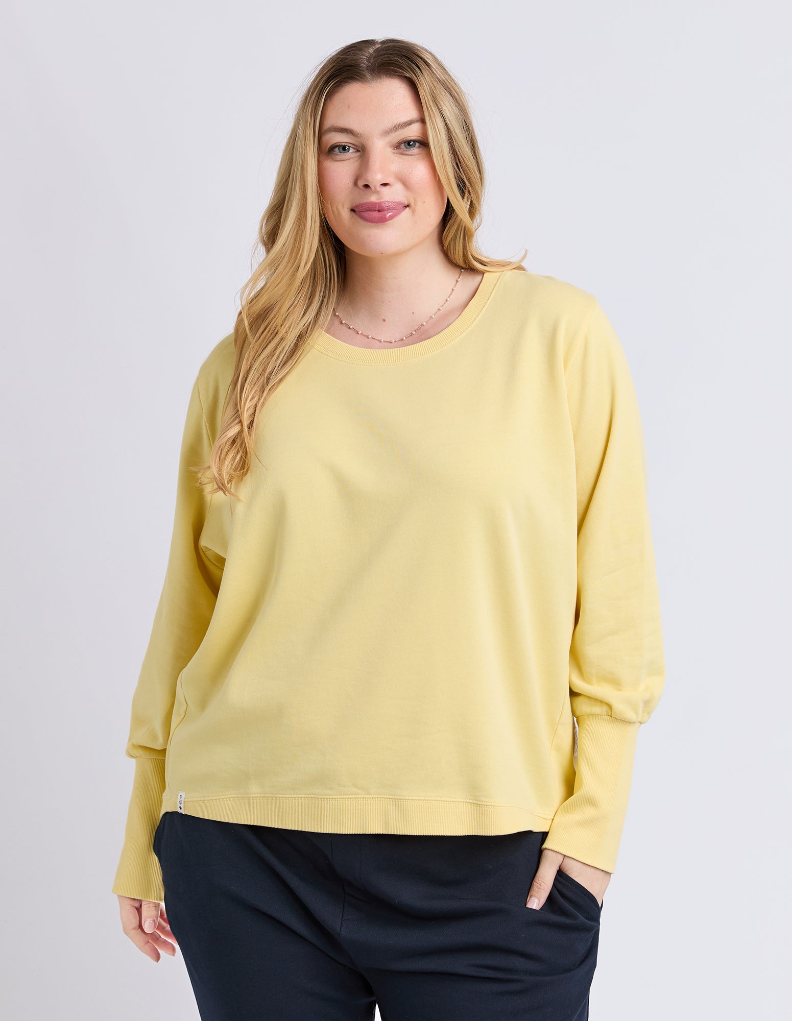 Image of Elm Melbourne Crew - Butter Yellow