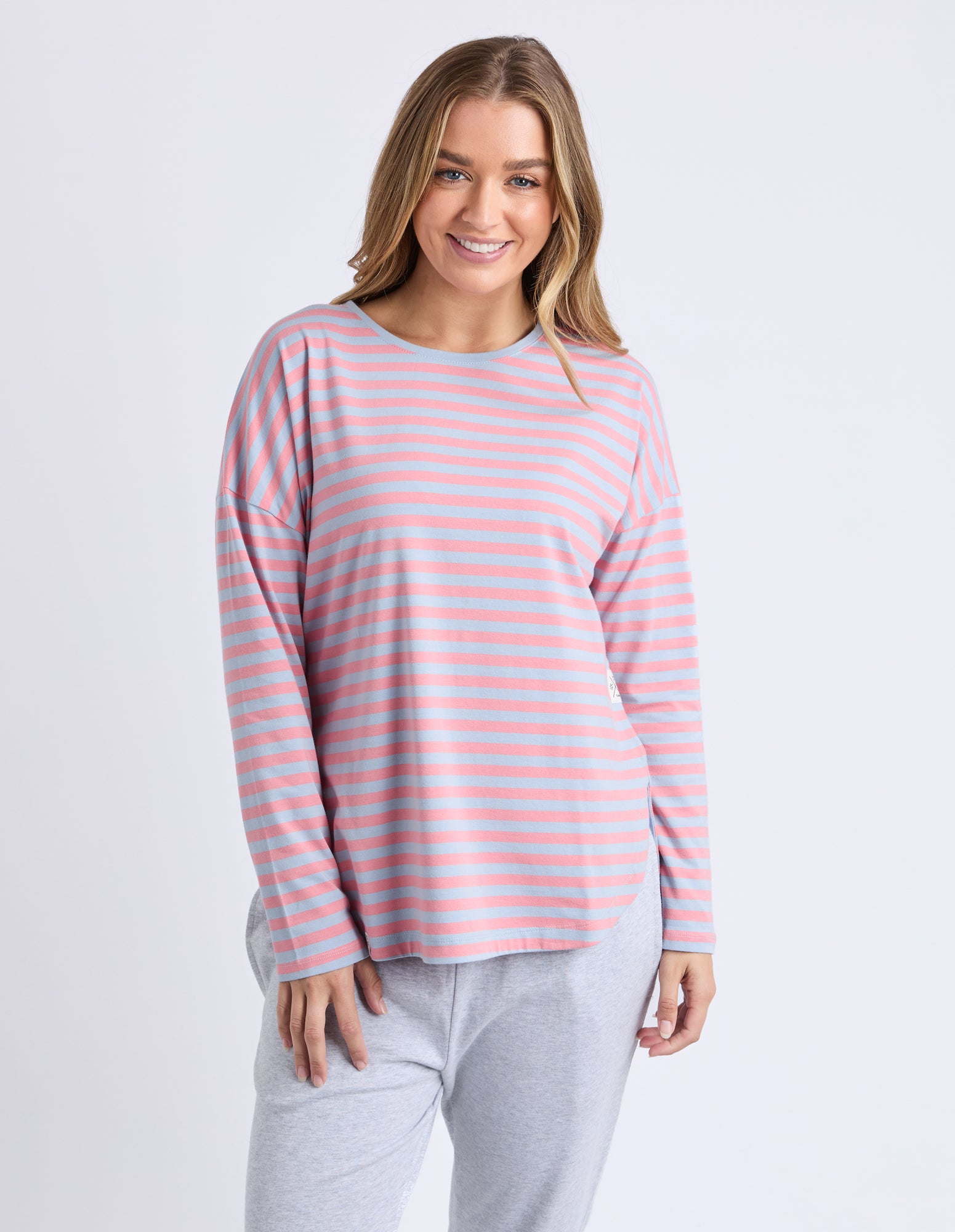Image of Elm Lauren L/S Stripe Tee - Sky