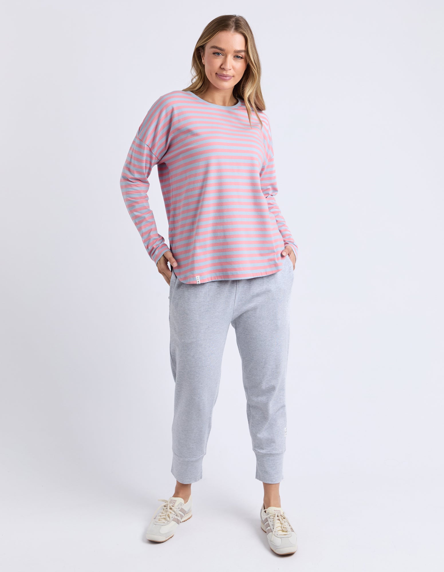 Image of Elm Lauren L/S Stripe Tee - Sky
