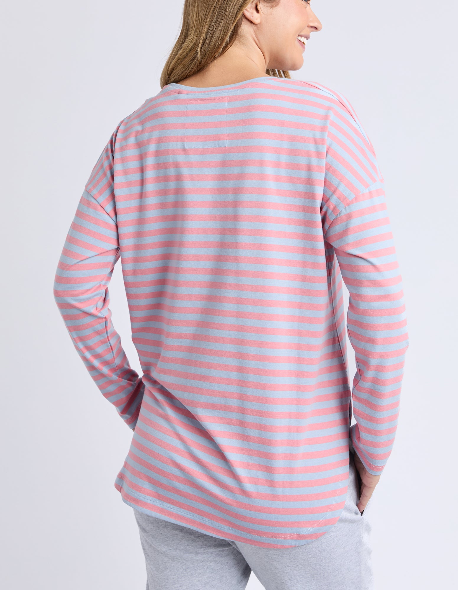 Image of Elm Lauren L/S Stripe Tee - Sky