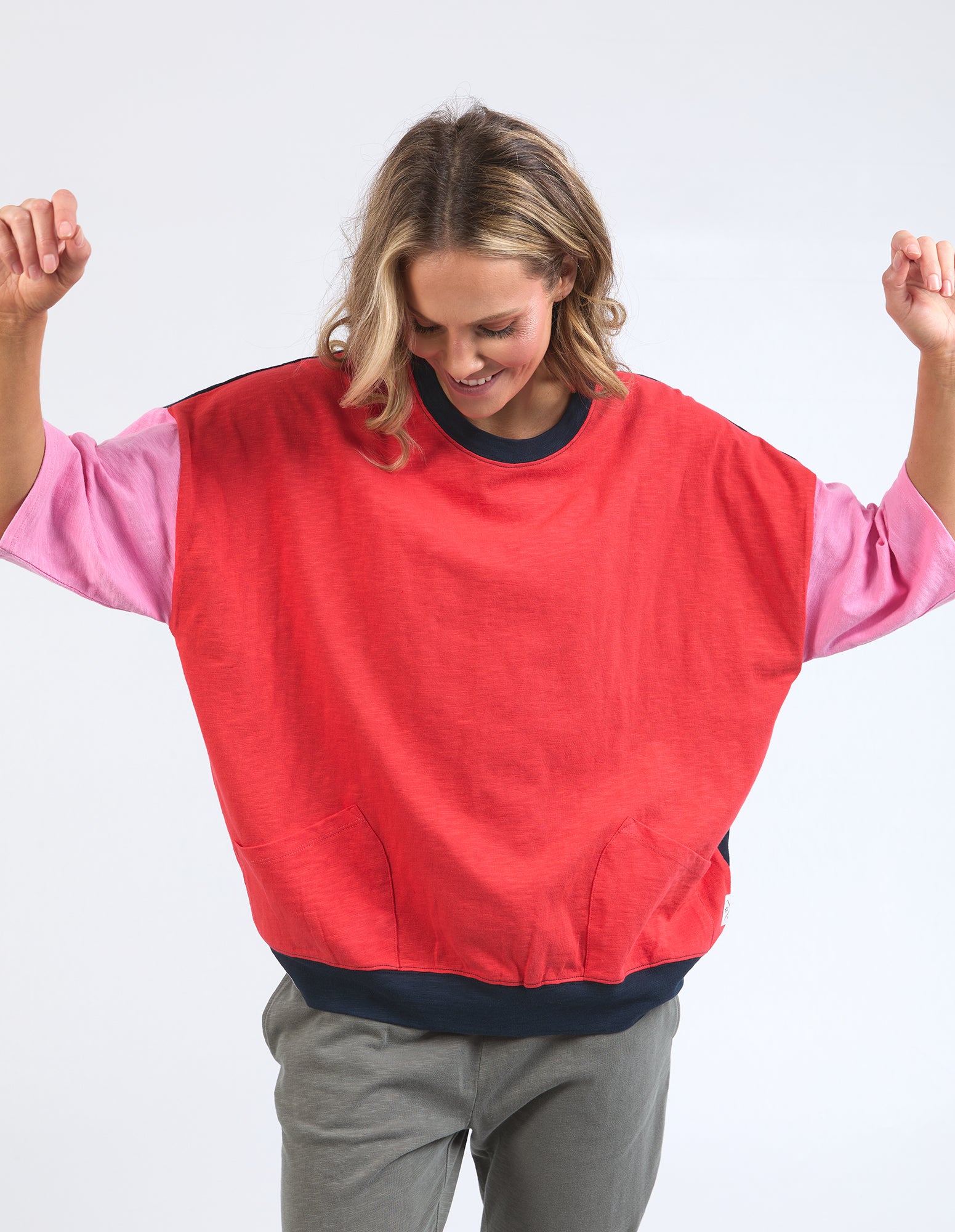 Image of Elm Mazie Colour Block Sweat - Bittersweet