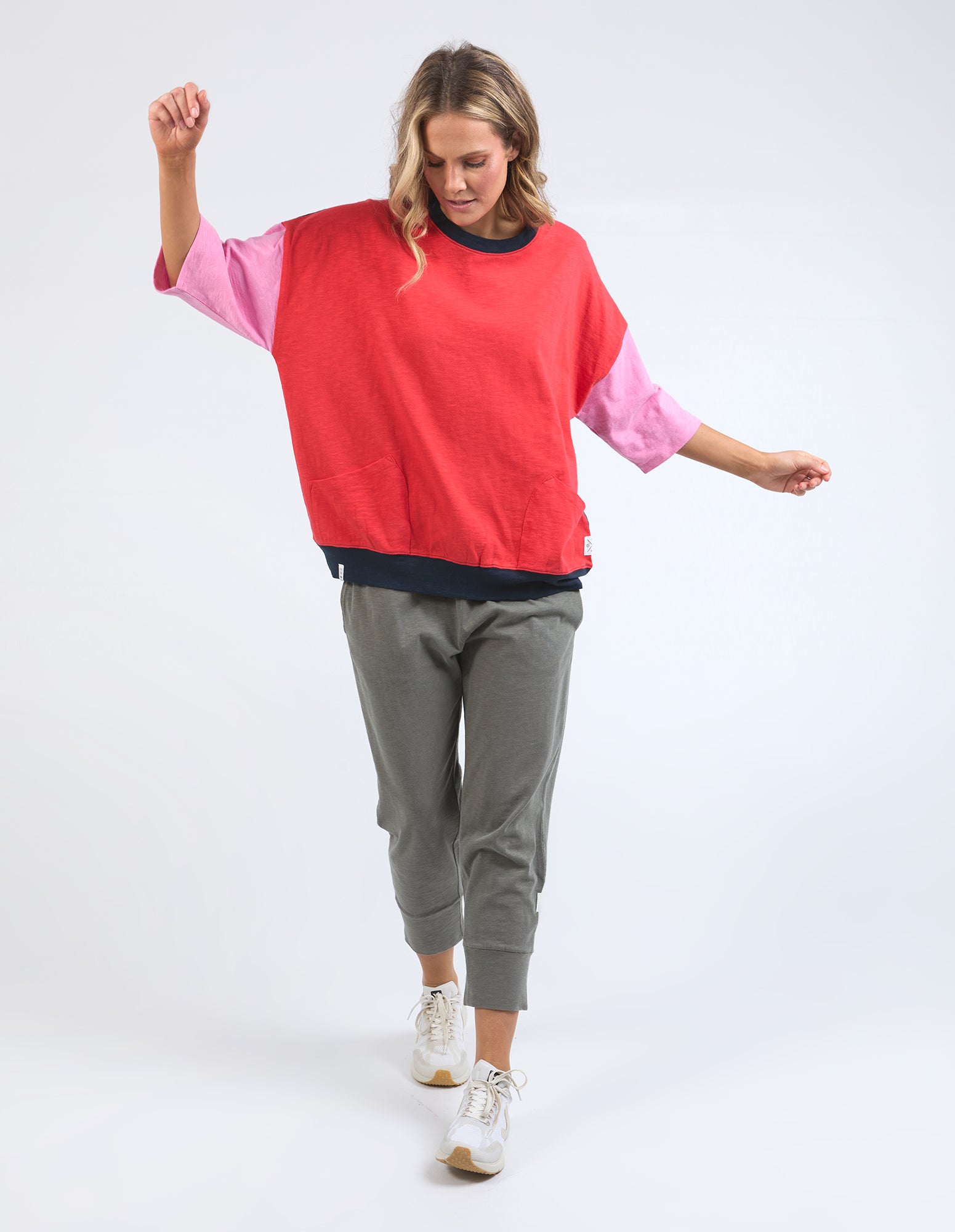 Image of Elm Mazie Colour Block Sweat - Bittersweet