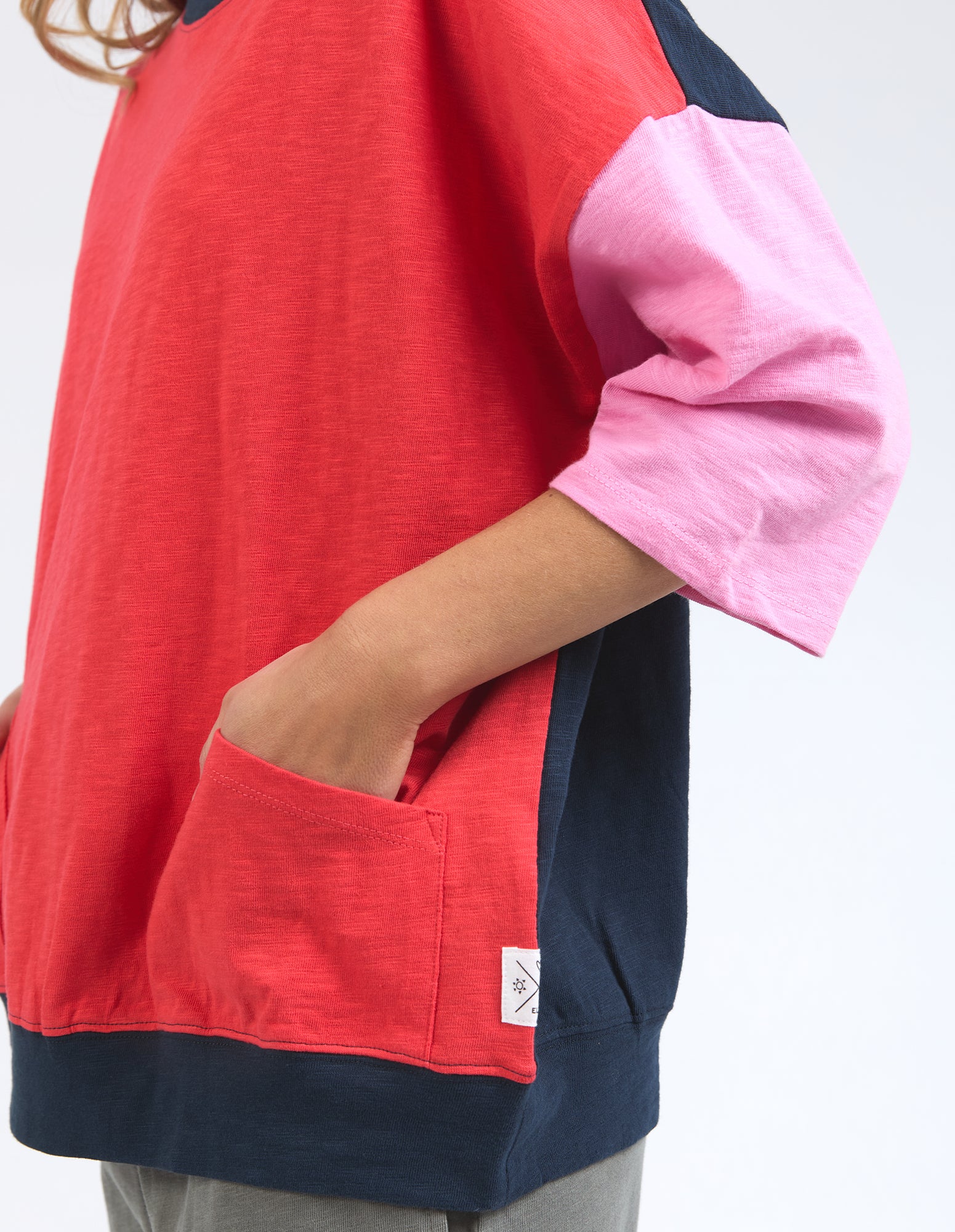 Elm Mazie Colour Block Sweat - Bittersweet