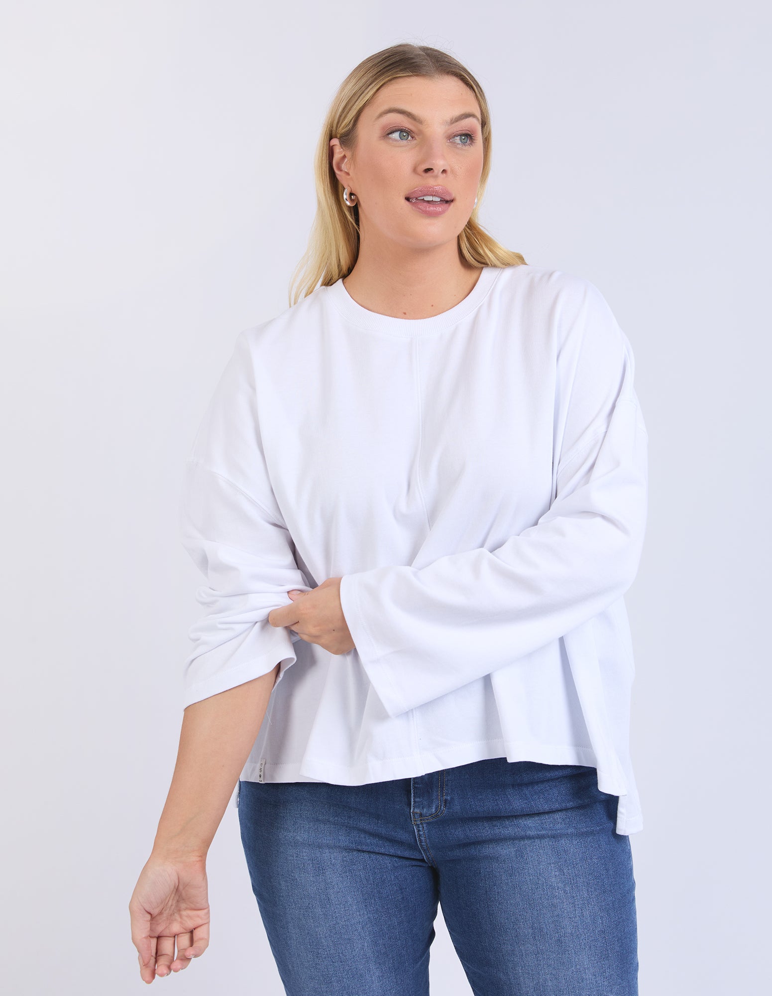 Image of Elm Naomi L/S Sweat - White