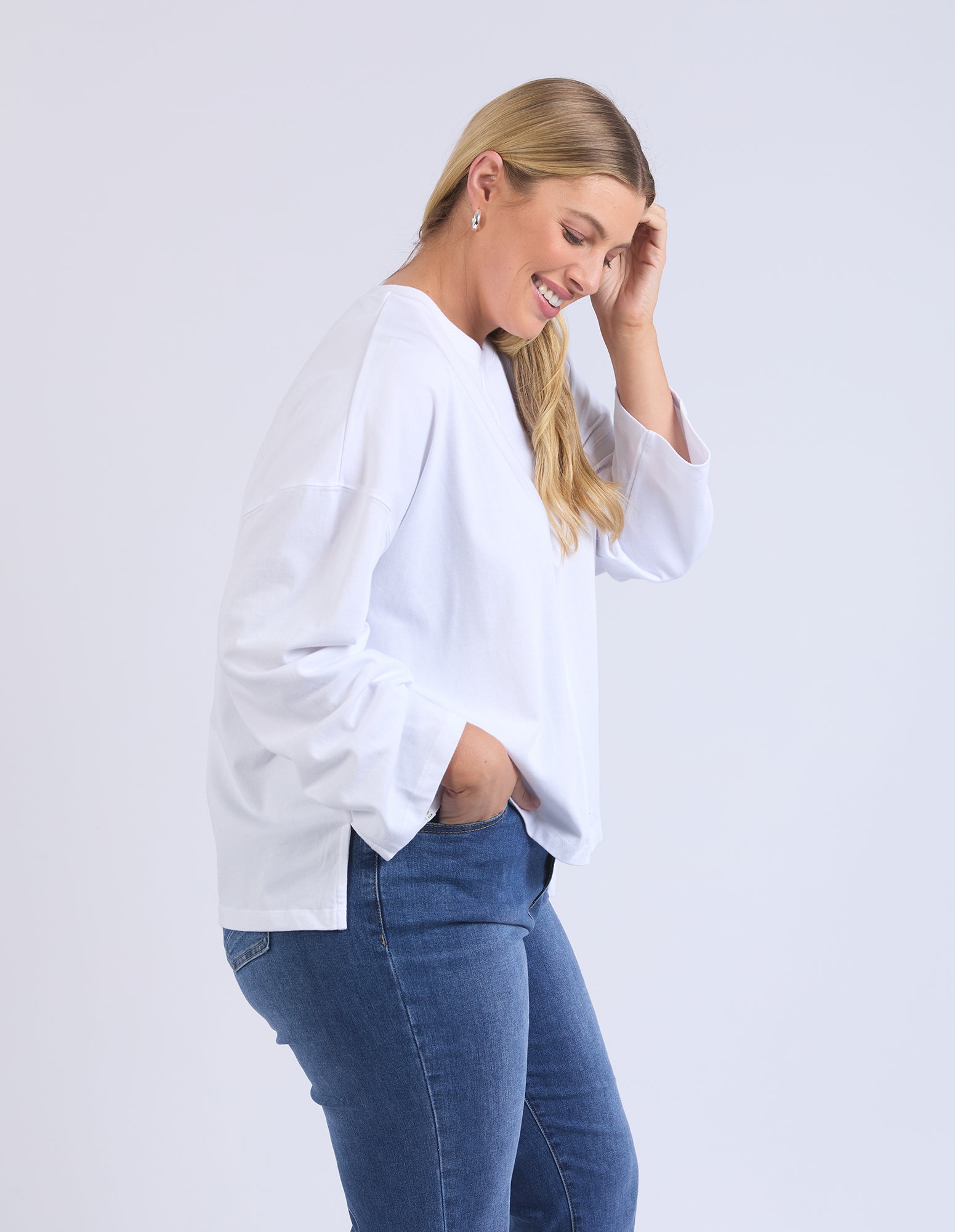 Image of Elm Naomi L/S Sweat - White