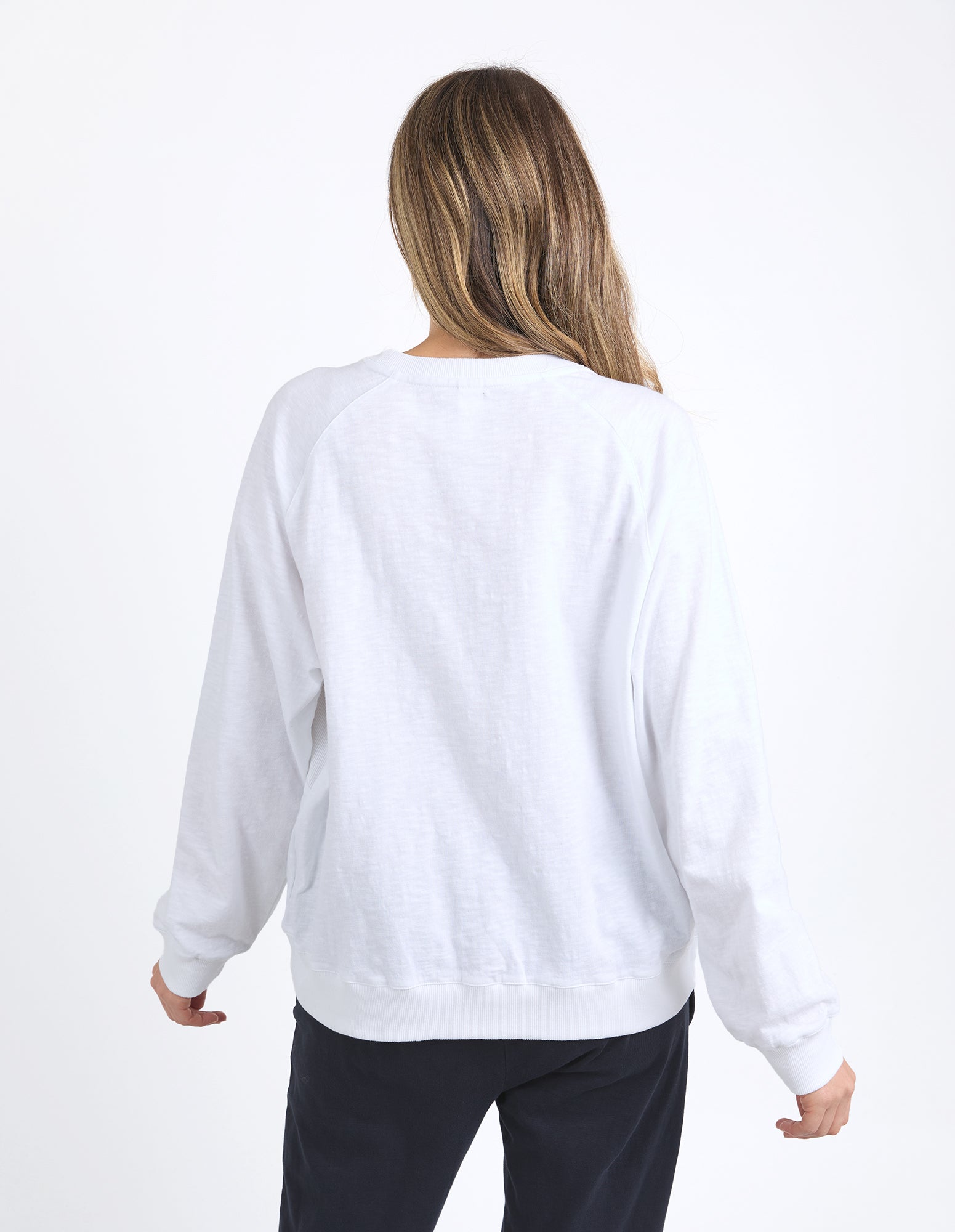 Elm Kinsley L/S Sweat - White