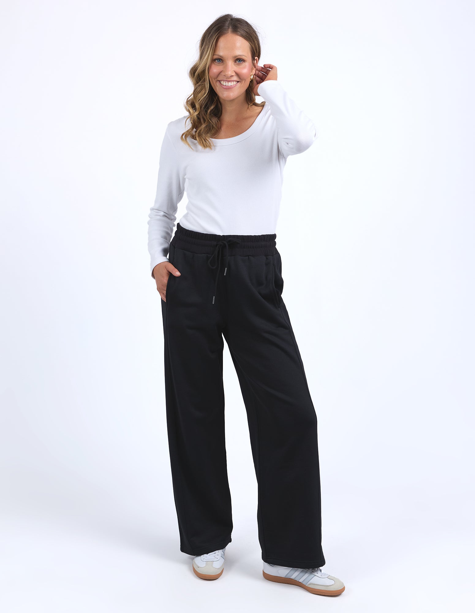 Collection of Elm Aspen Track Pant - Black in a gallery layout