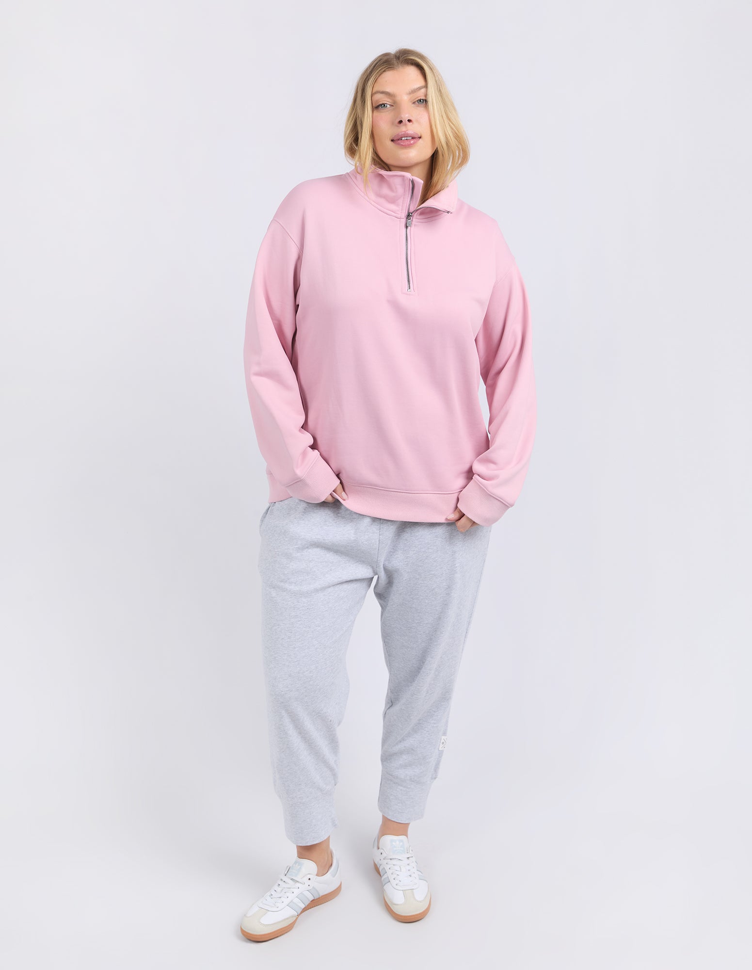 Elm Tatum Half Zip Fleece - Soft Pink