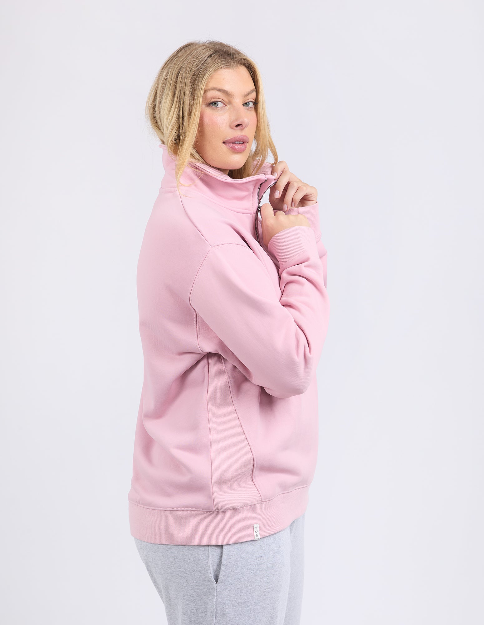 Elm Tatum Half Zip Fleece - Soft Pink