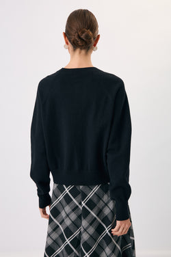 Collection of Adorne Freddy Knit Cardigan - Black in a gallery layout