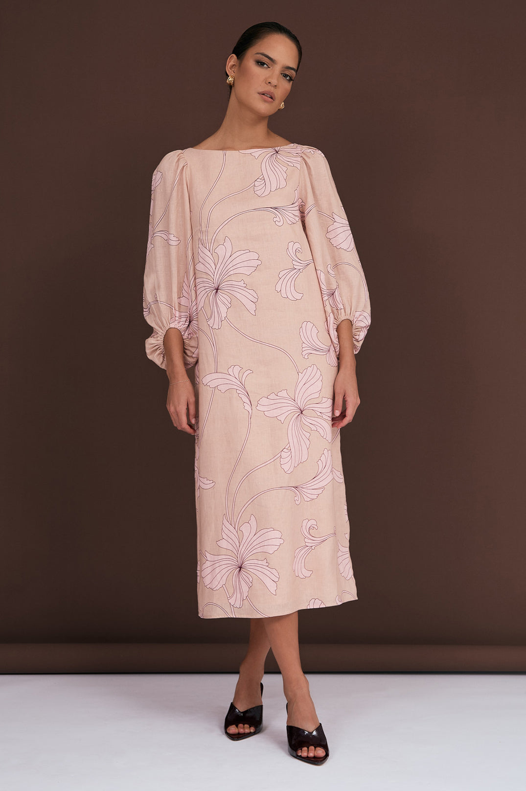 Adorne Marion Salvador Print Midi Dress