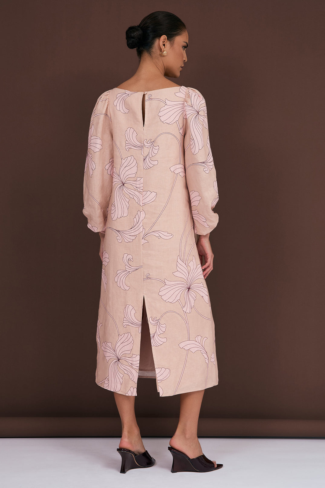 Collection of Adorne Marion Salvador Print Midi Dress in a gallery layout