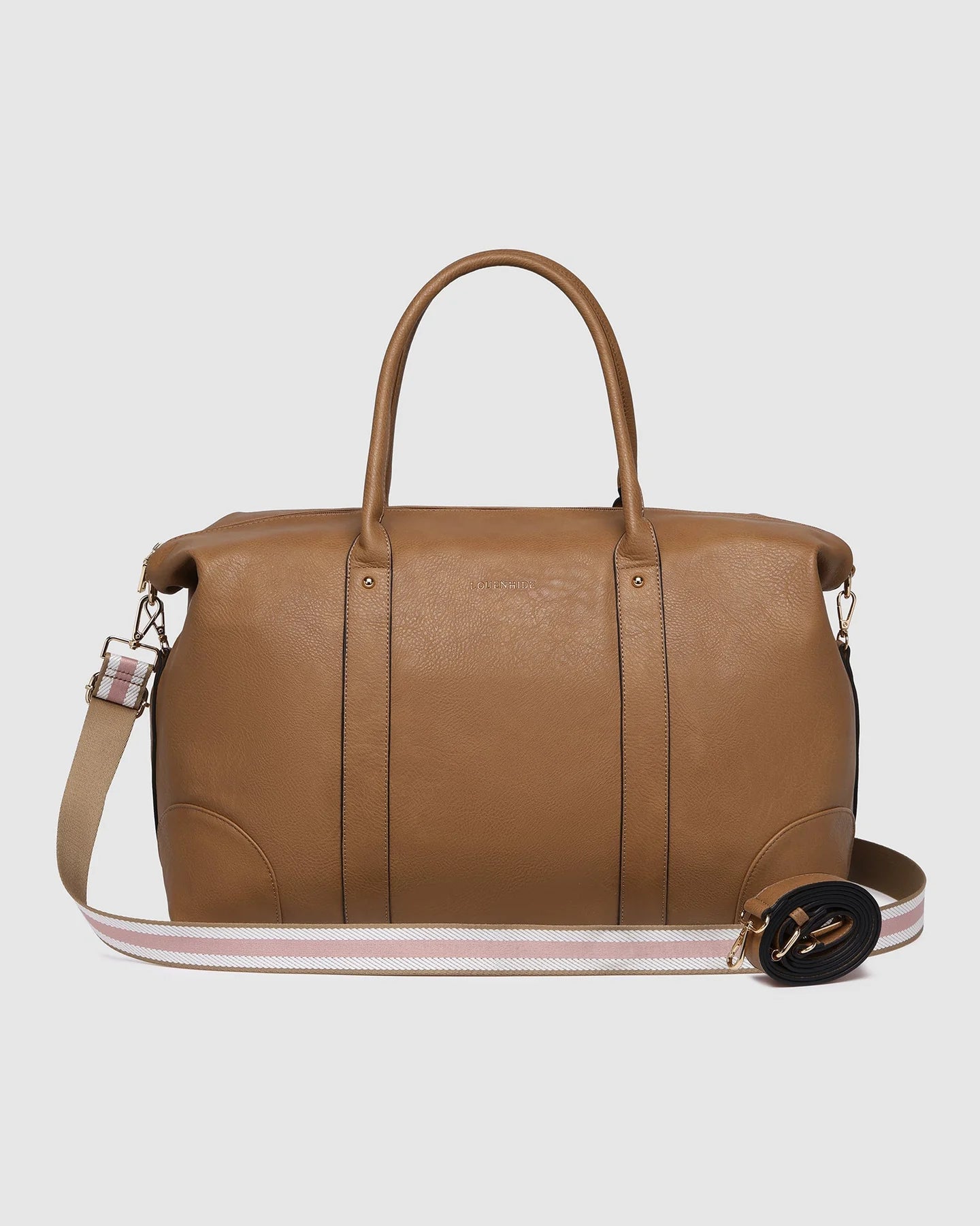 Louenhide Alexis Stripe Weekender Travel Bag - Camel Stripe