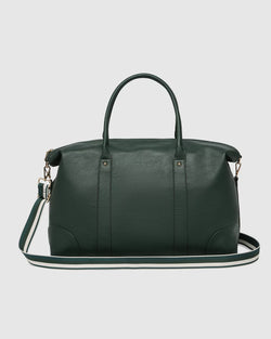 Collection of Louenhide Alexis Stripe Weekender Travel Bag - Green in a gallery layout