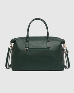 Collection of Louenhide Alexis Stripe Weekender Travel Bag - Green in a gallery layout