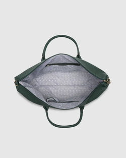 Collection of Louenhide Alexis Stripe Weekender Travel Bag - Green in a gallery layout