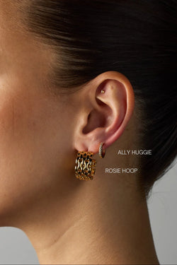 Collection of Zafino Ally Huggie - Gold in a gallery layout