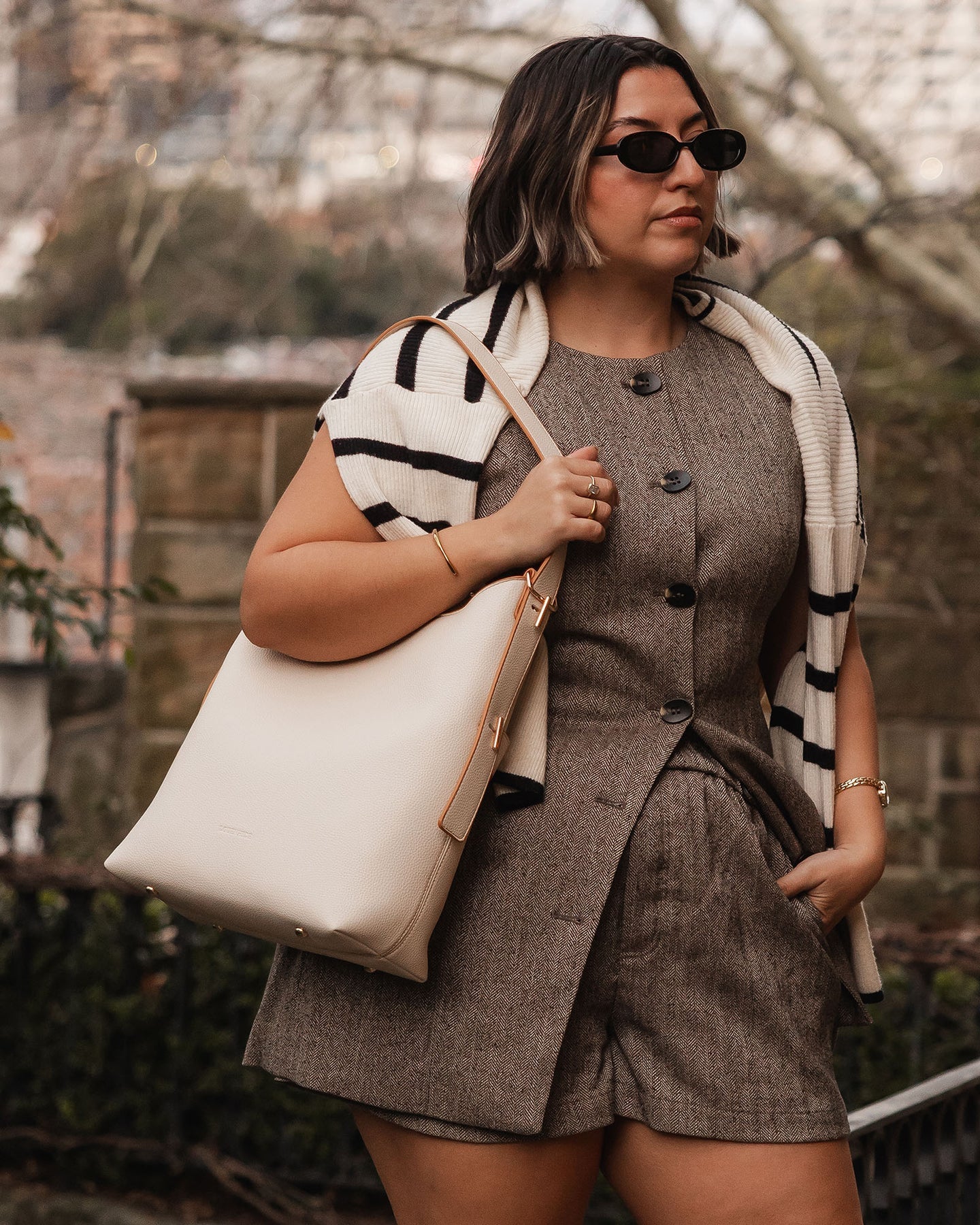 Louenhide Audrey Bucket Bag - Vanilla