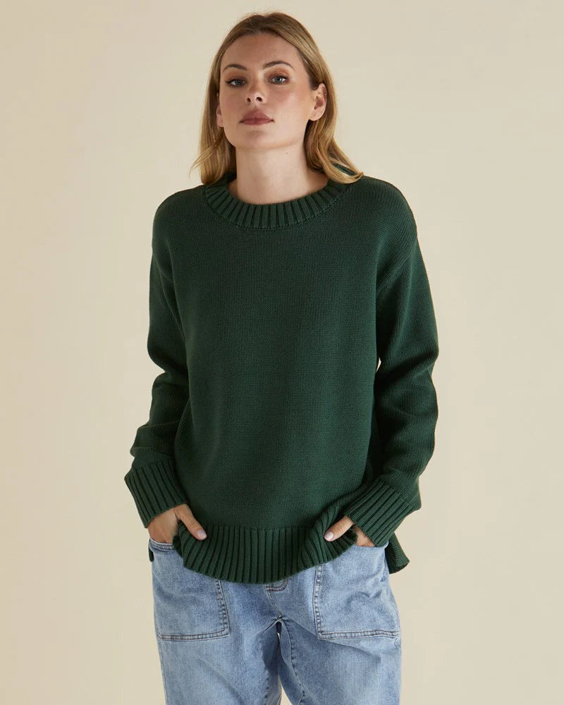 Betty Basics Andy Sweater - Dark Green
