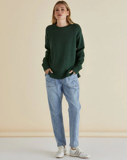 Collection of Betty Basics Andy Sweater - Dark Green in a gallery layout