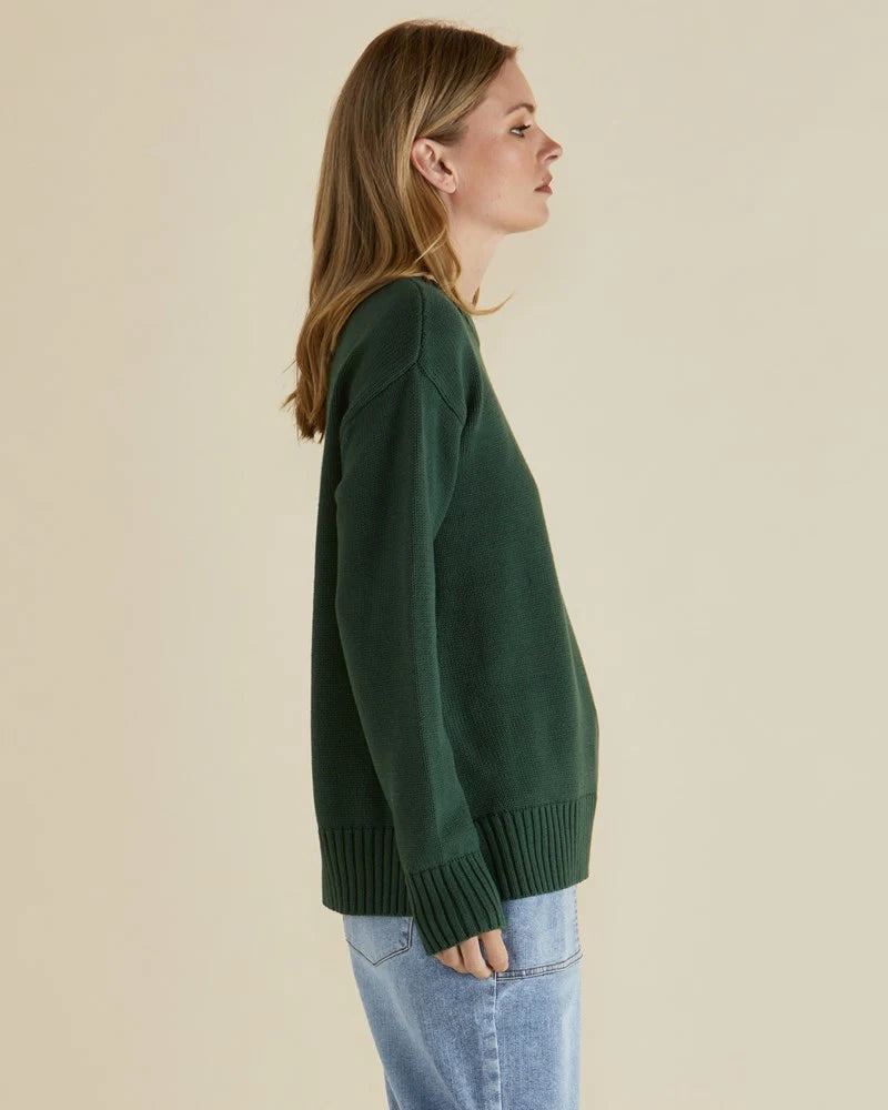 Betty Basics Andy Sweater - Dark Green