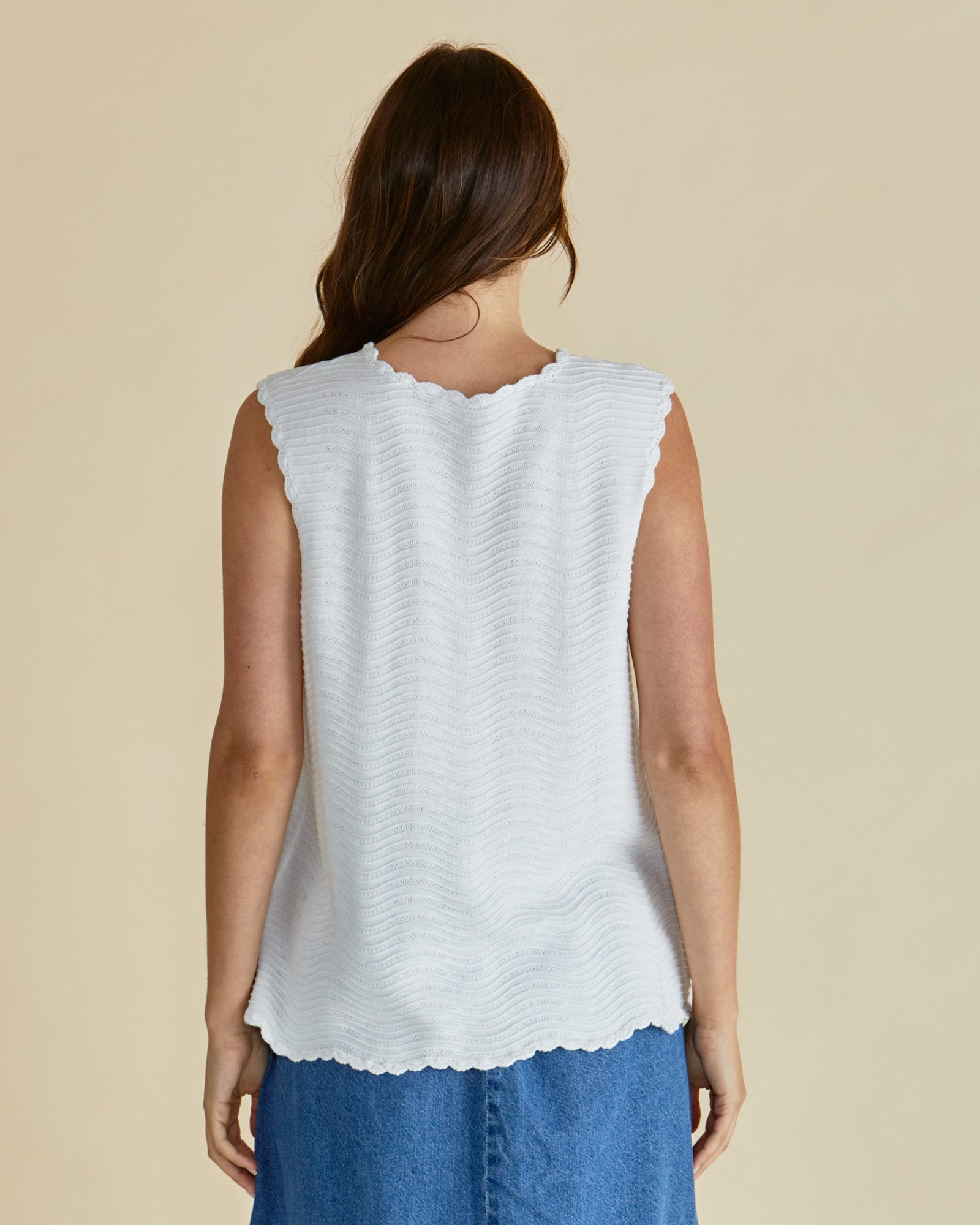 Betty Basics Aviva Tank - White Stripe
