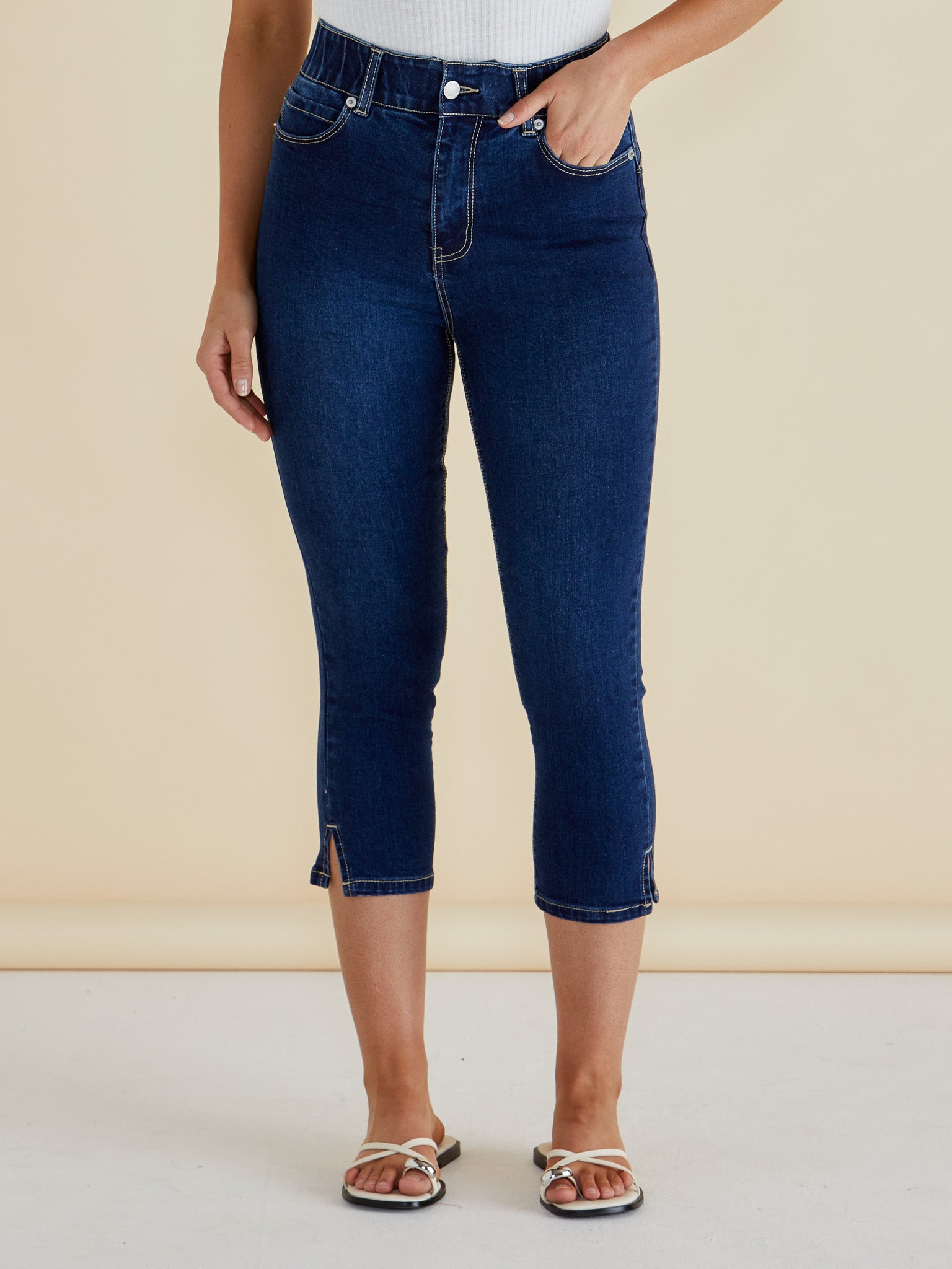 Betty Basics Camila Crop Jeans - Midnight Denim