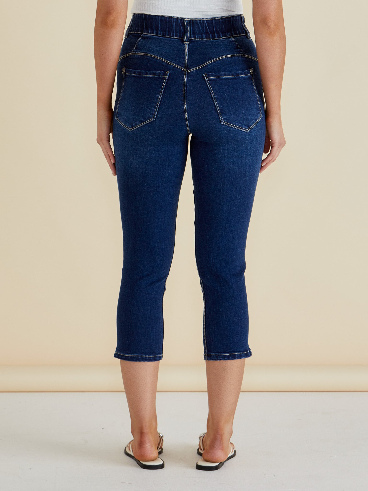Collection of Betty Basics Camila Crop Jeans - Midnight Denim in a gallery layout