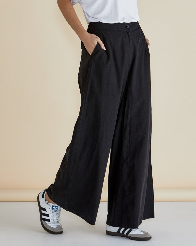 Collection of Betty Basics Wendy Wide Leg Pant - Black in a gallery layout