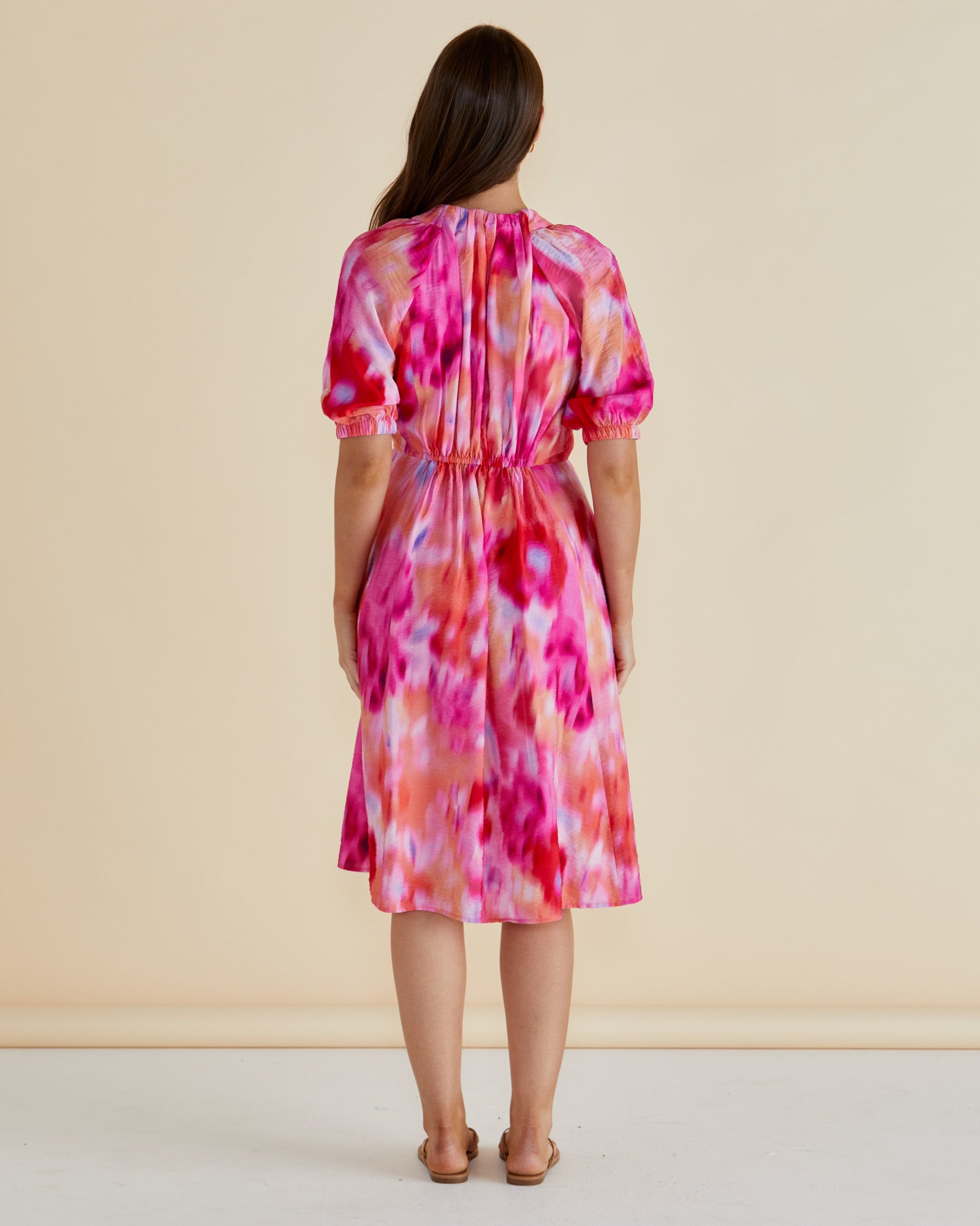 Collection of Betty Basics Emery Dress - Floral Abstract Print in a gallery layout
