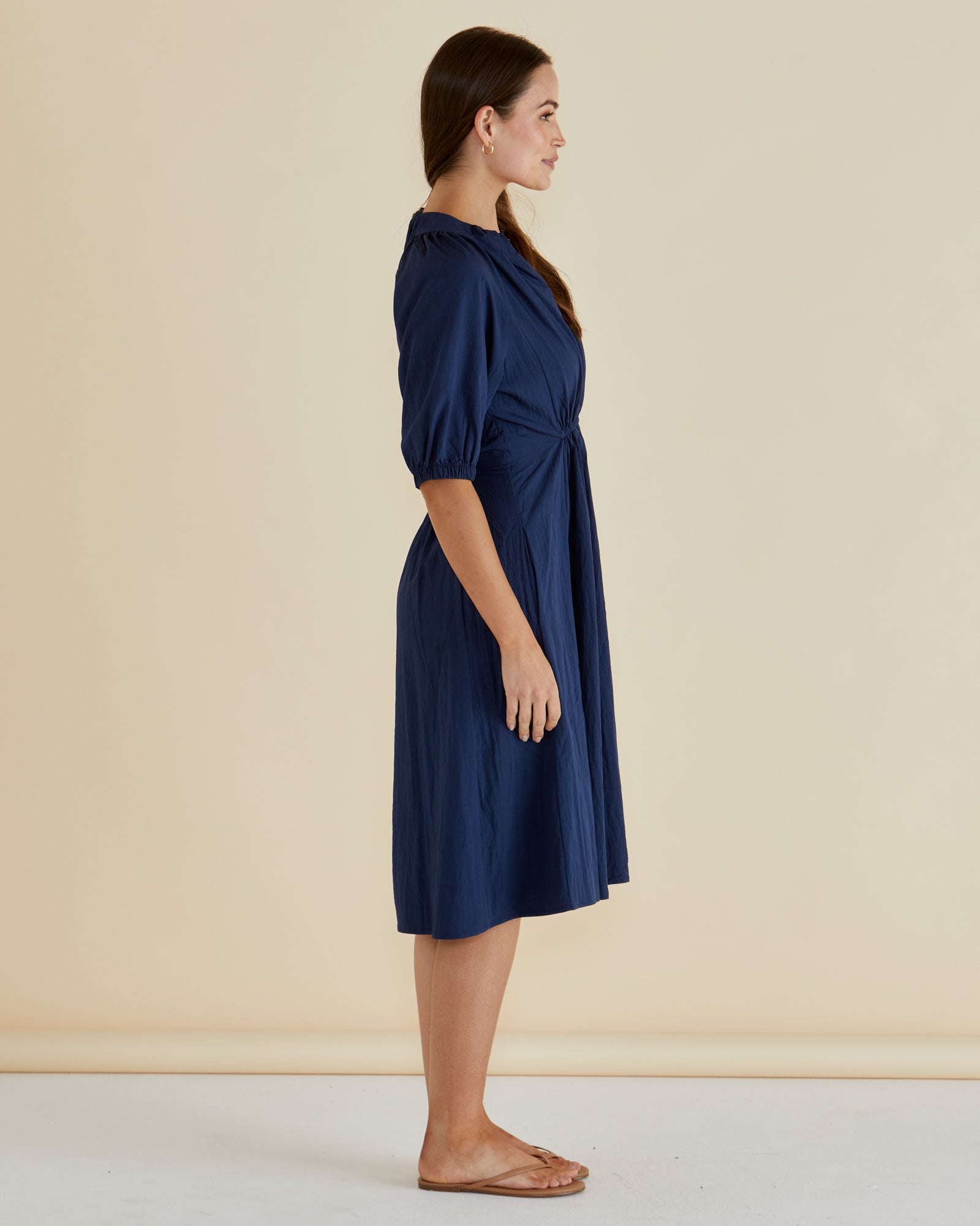 Collection of Betty Basics Emery Dress - Navy Blue in a gallery layout