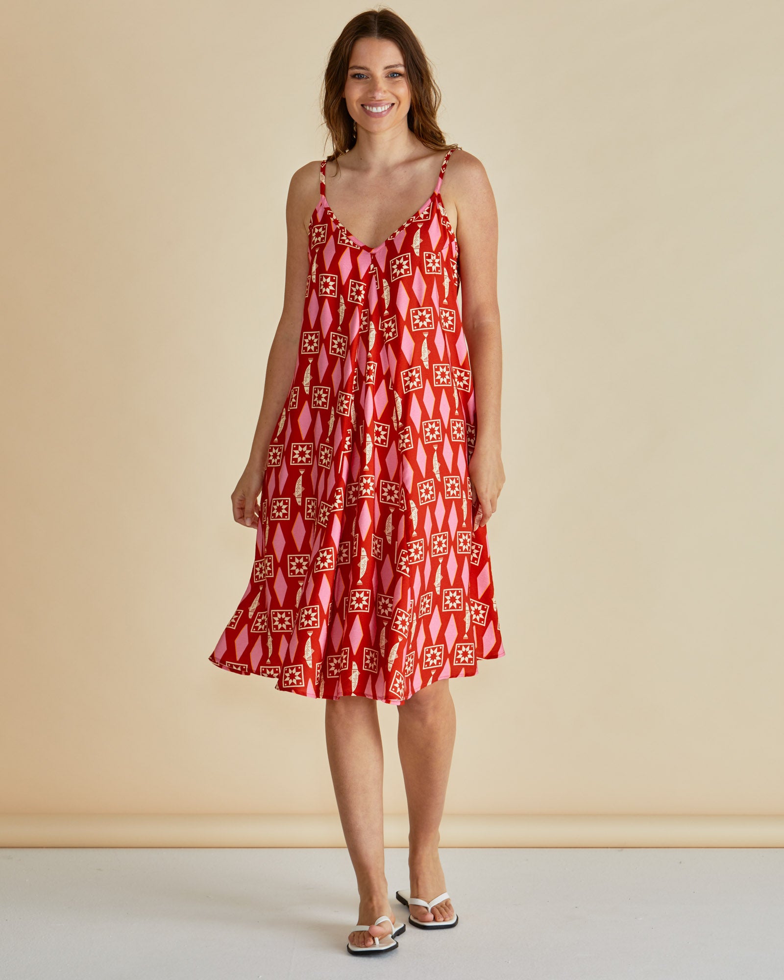 Betty Basics Harriet Dress _ Sardinia Geo Print