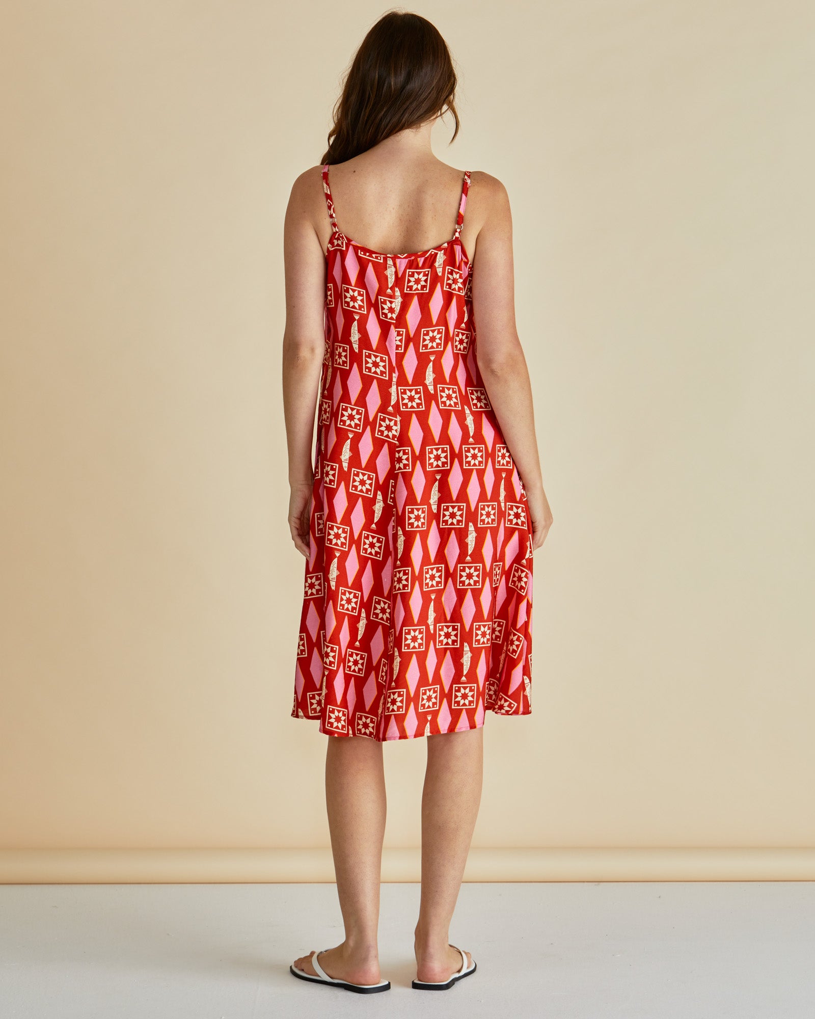 Collection of Betty Basics Harriet Dress _ Sardinia Geo Print in a gallery layout