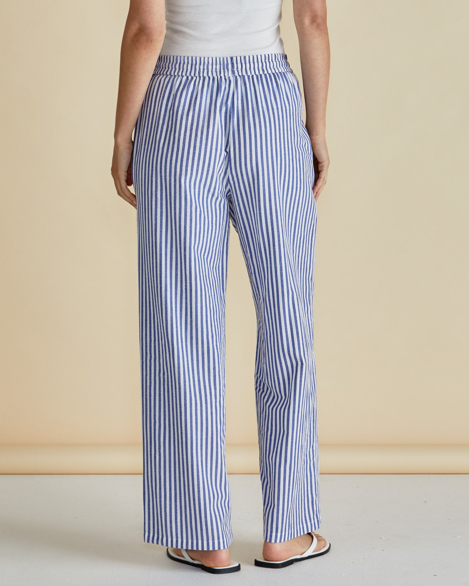Betty Basics Georgie Pant - Blue/White Stripe