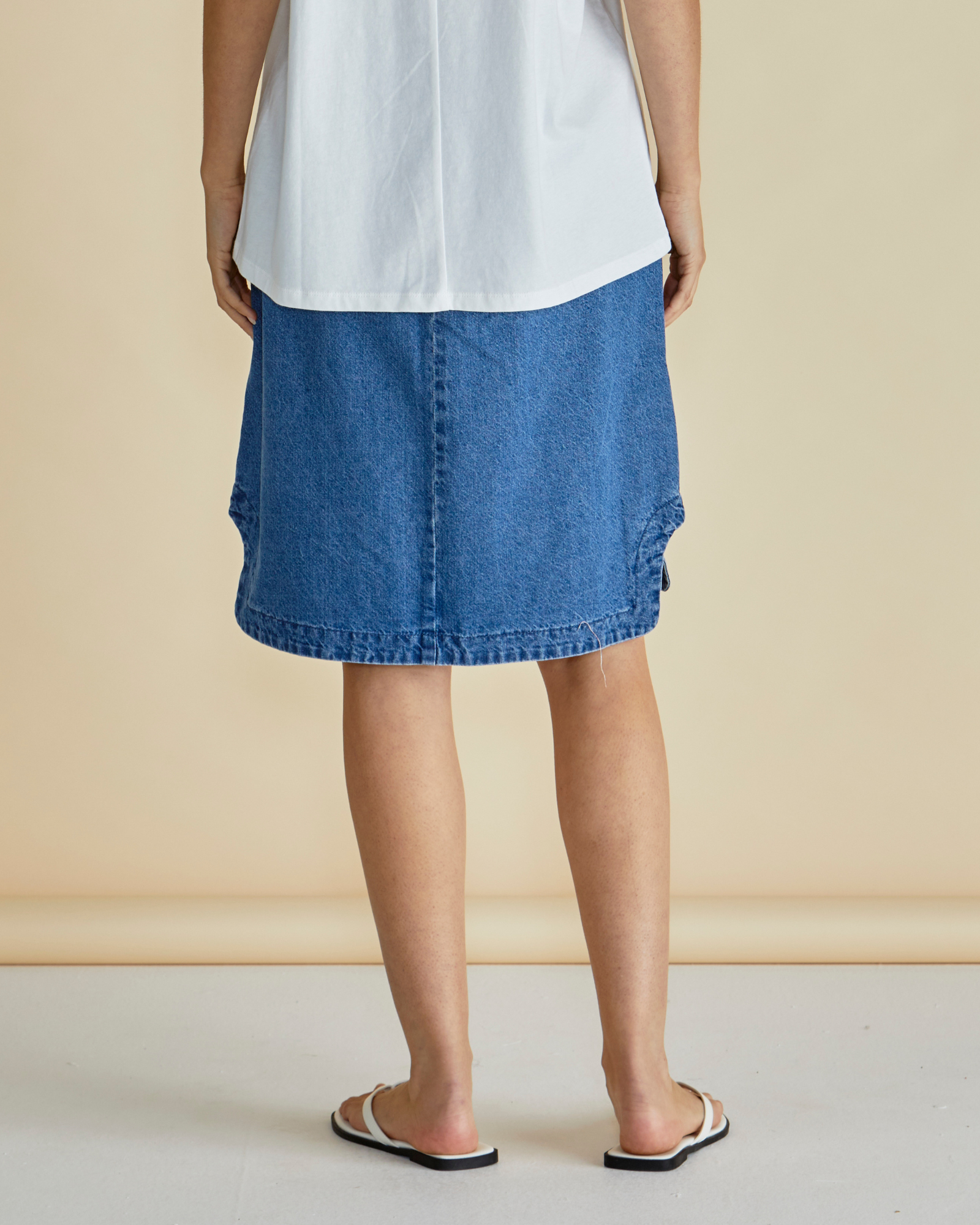 Betty Basics Dara Denim Skirt - Vintage Blue