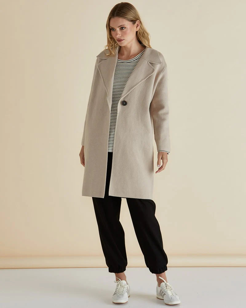 Collection of Betty Basic Cosette Coatigan - Oat in a gallery layout