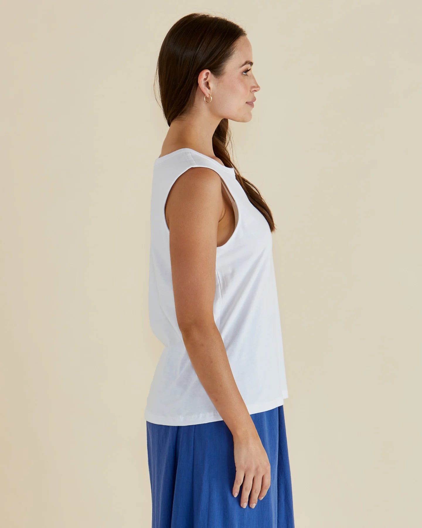 Collection of Betty Basics Jordyn Tank - White in a gallery layout