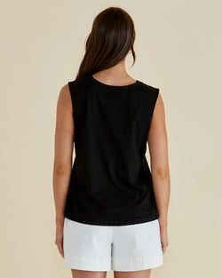 Collection of Betty Basics Jordyn Tank - Black in a gallery layout