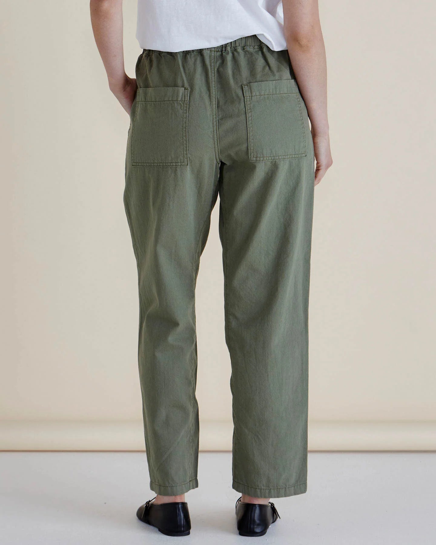 Collection of Betty Basic Quinn Cotton Jogger - Khaki in a gallery layout