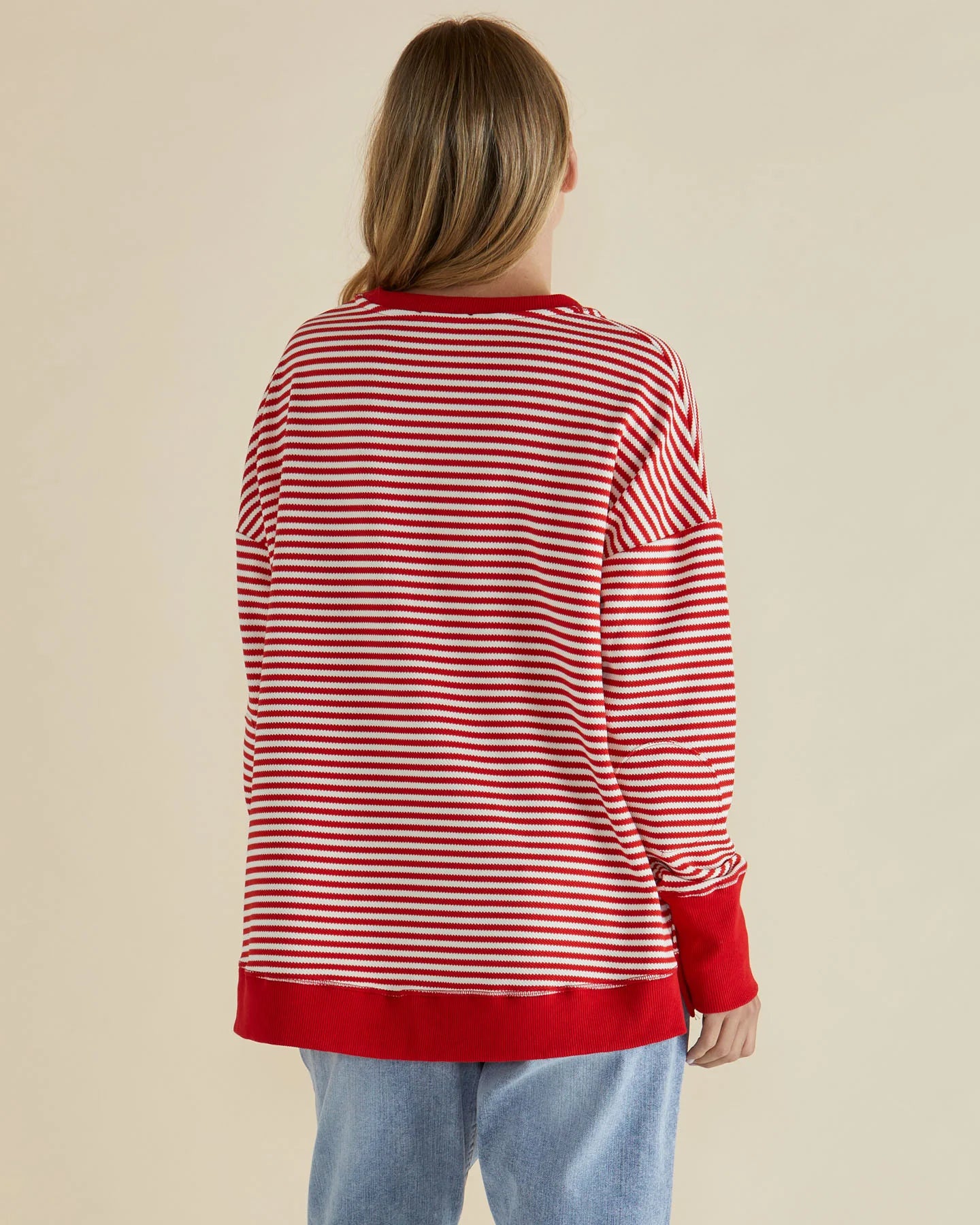 Betty Basics Cove Sweat - Red Stripe