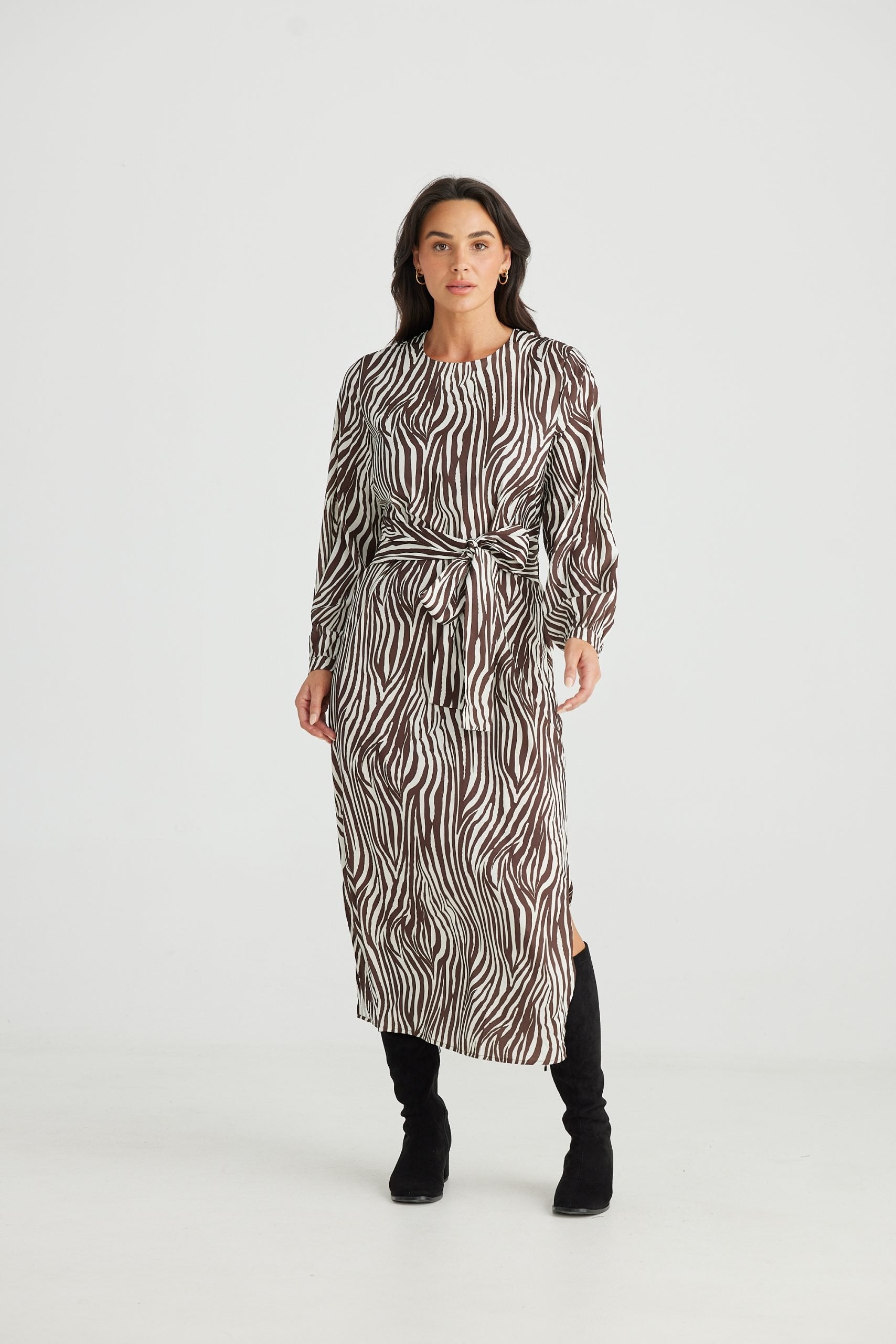 Collection of BT24169-2_Turning Point Long Sleeve Dress_Zigby_1 in a gallery layout