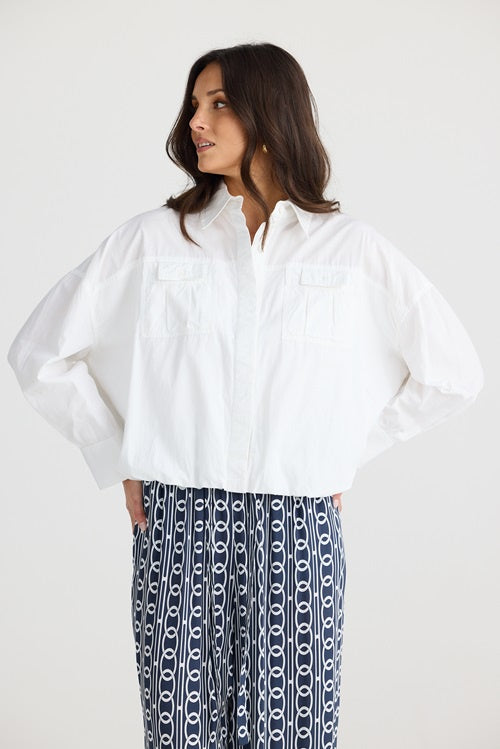 Collection of Brave and True Fisher Top - POPLIN in a gallery layout