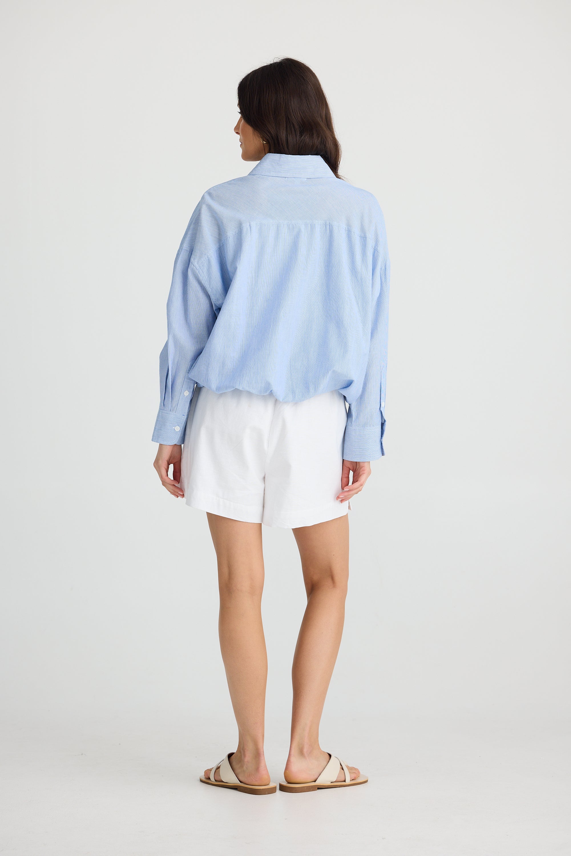 Collection of Brave and True Fisher Top - PINSTRIPE SHIRTING in a gallery layout