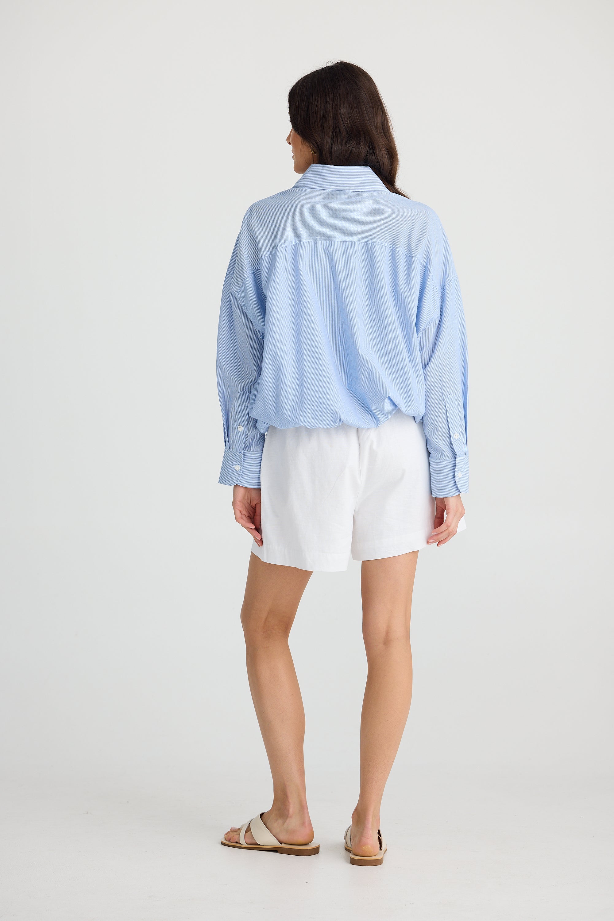 Collection of Brave and True Fisher Top - PINSTRIPE SHIRTING in a gallery layout