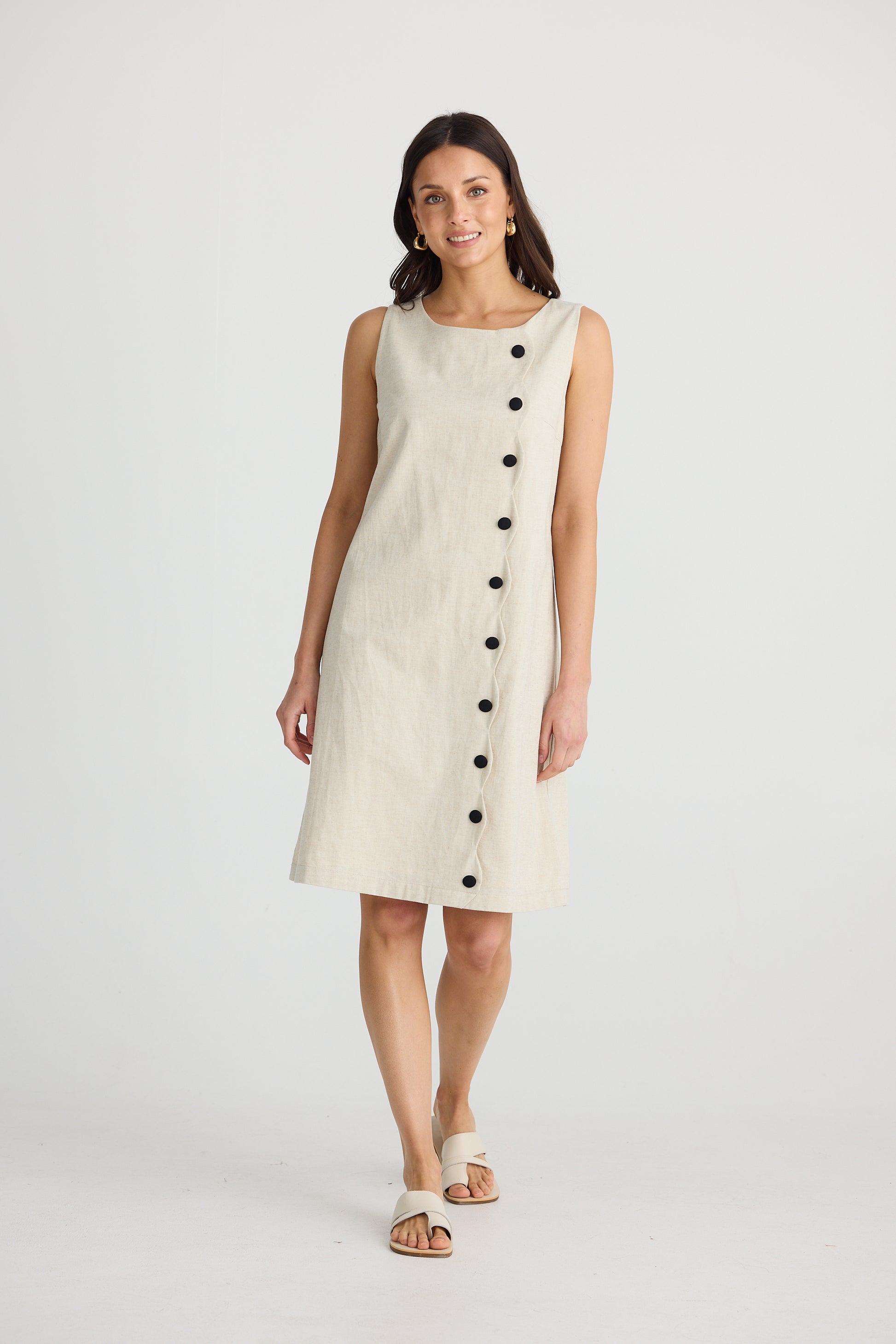 Brave and True Jordanna Dress - Natural w/ Black