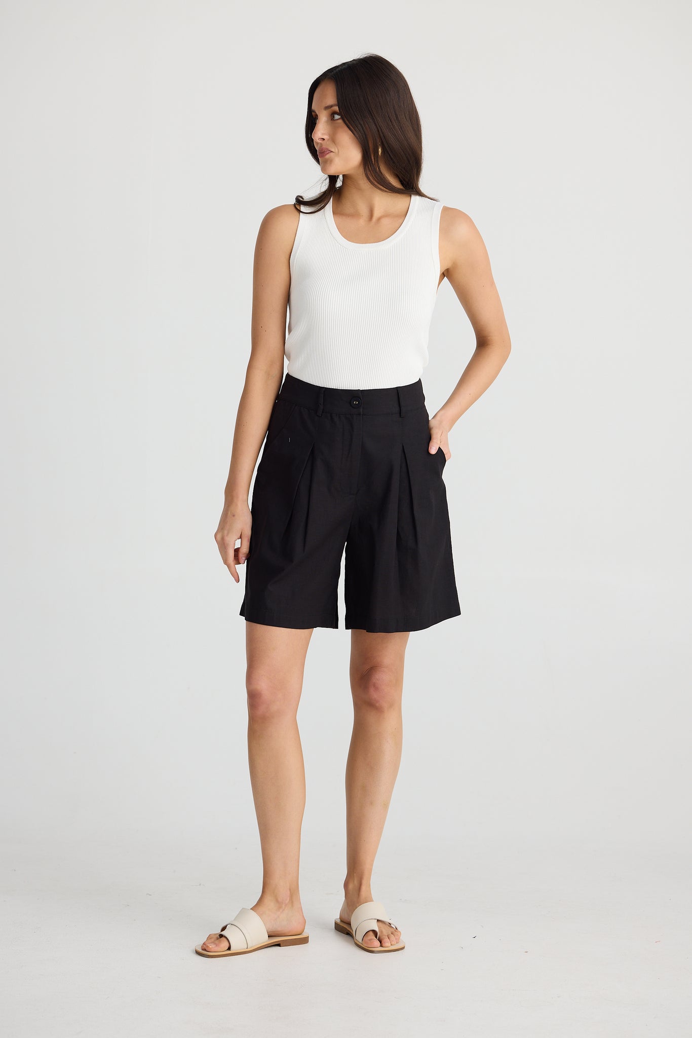 Collection of Brave and True Eden Short - Black in a gallery layout