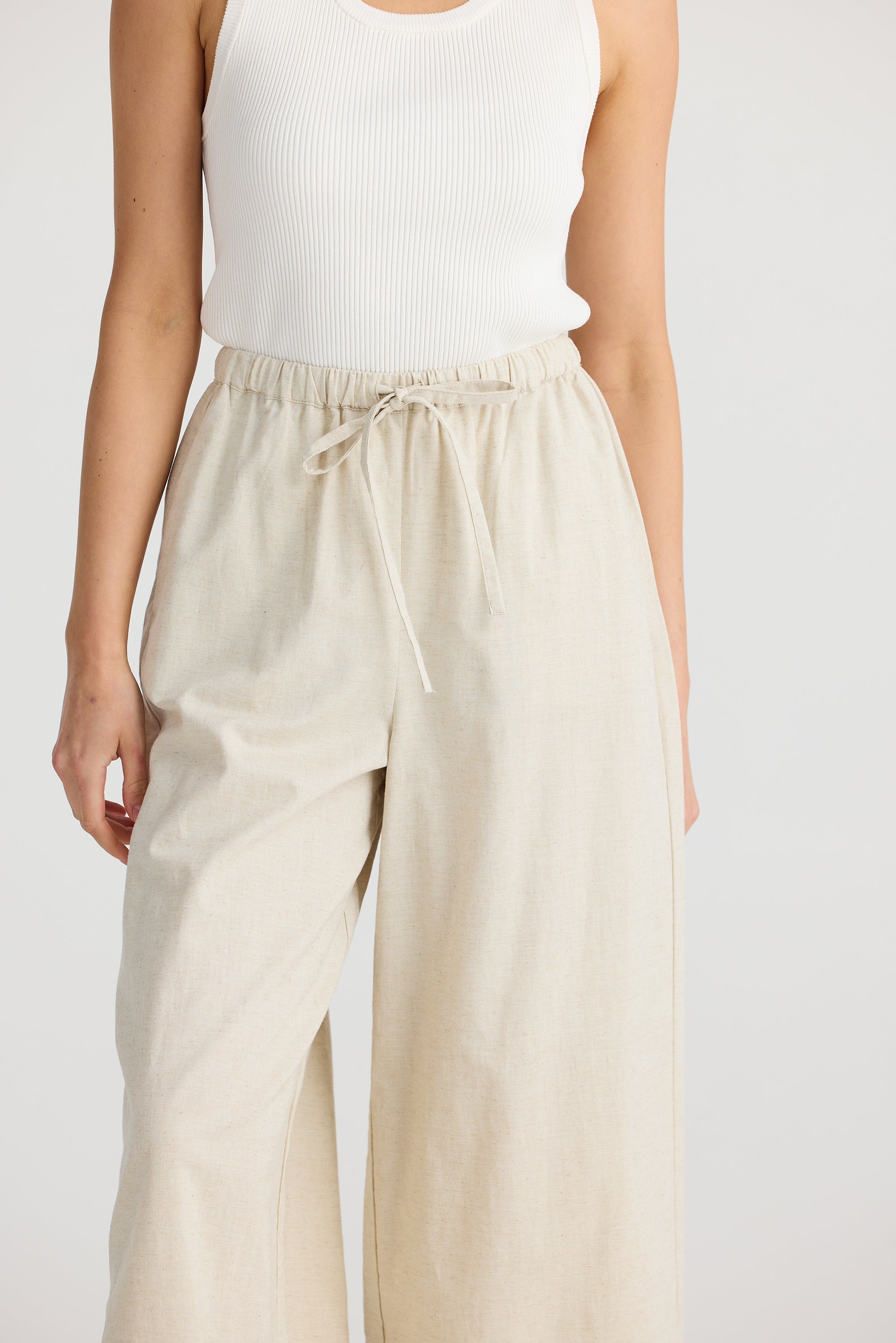 Collection of Brave and True Lana Linen Pant - Natural in a gallery layout
