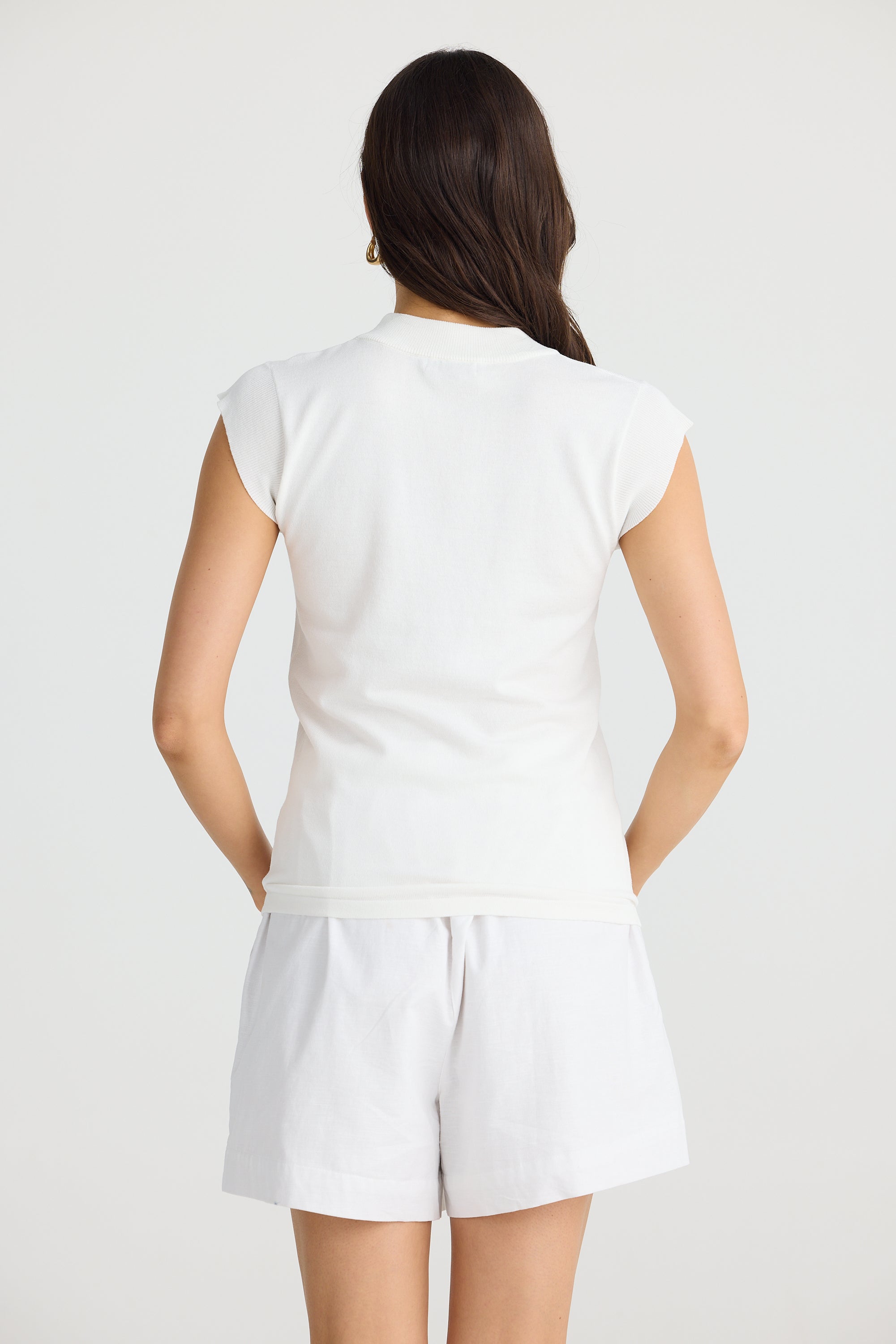 Collection of Brave and True Paula Knit Top - White in a gallery layout