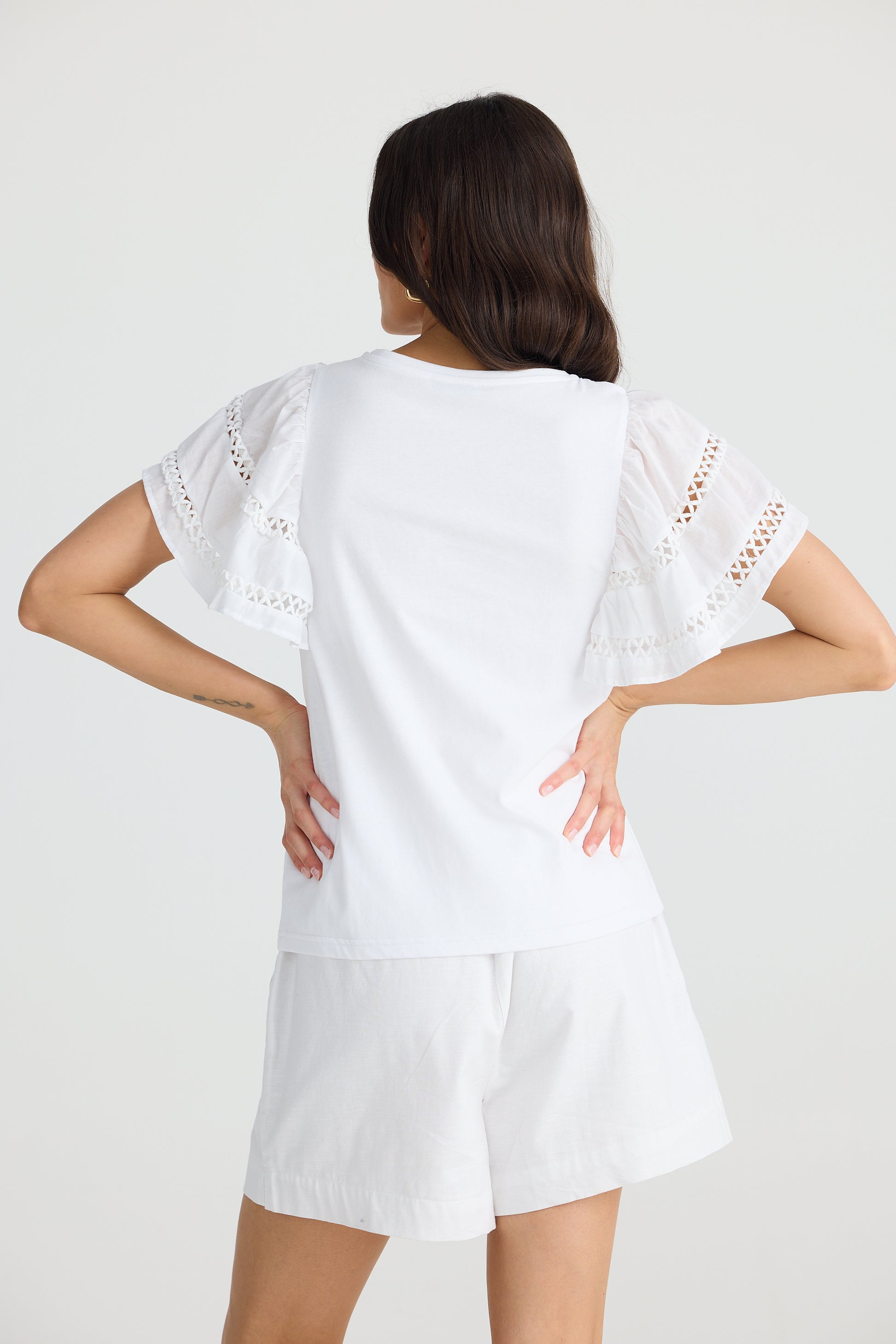 Brave and True Chloe Tee - White