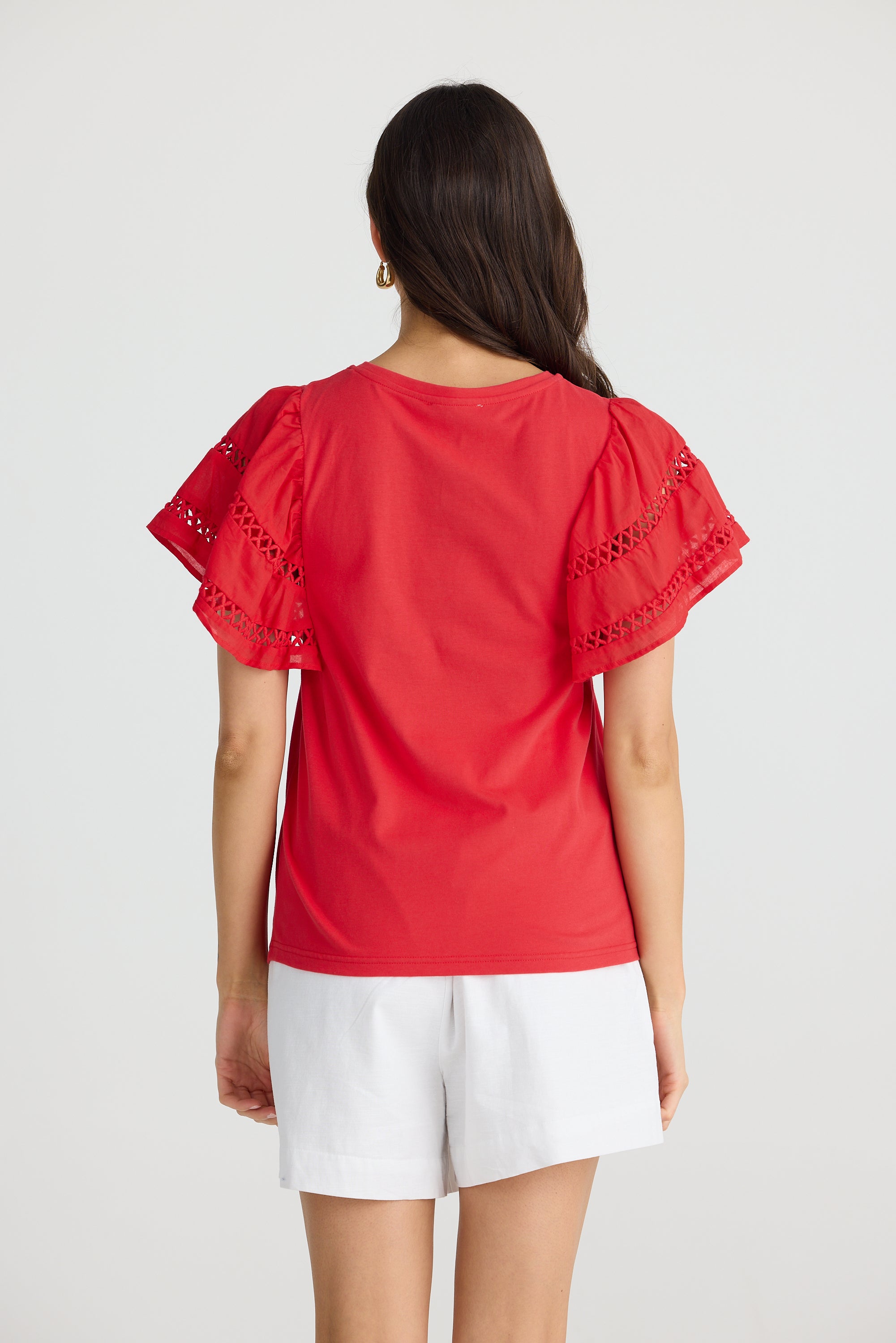 Collection of Brave and True Chloe Tee - Chilli in a gallery layout